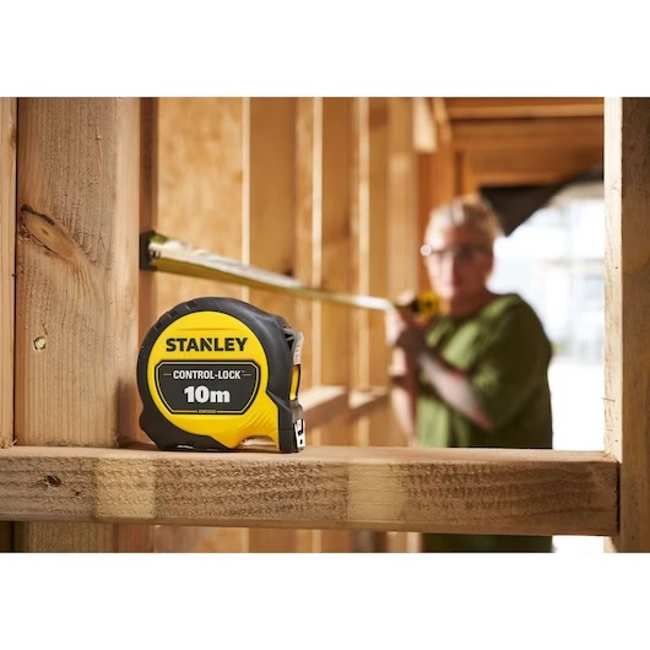 Vendita online Flessometro 10 m x 25 mm Stanley Control Lock